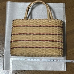 ハンドメイド　カゴバックの画像