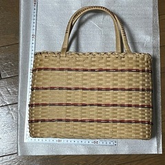 ハンドメイド　カゴバックの画像