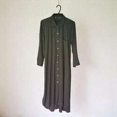ZARA　ザラ　シャツワンピース　ロング　マキシ丈
