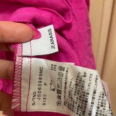 ジーナシス　ショッキングピンク　シャツ　リネンの画像