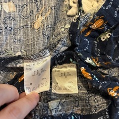 ベビー服　昆虫柄 甚平 80cm 上下セットの画像