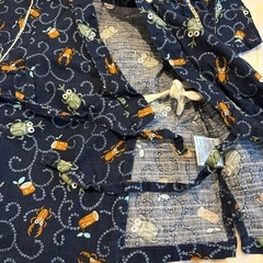 ベビー服　昆虫柄 甚平 80cm 上下セットの画像