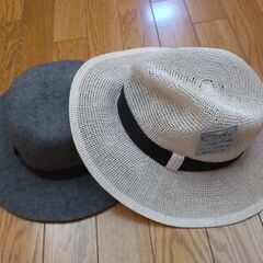 無料、未使用、帽子夏用 & 秋用2点の画像