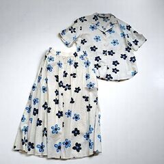 ユニクロ　マリメッコ　セットアップ　リネンブレンド　Lサイズの画像