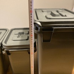 無印良品　MUJI フタ付　収納ケース　グレーの画像
