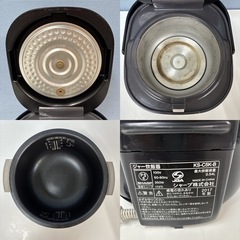 I466 🌈 人気のブラック♪ SHARP 炊飯ジャー 3合炊き ⭐ 動作確認済 ⭐ クリーニング済の画像