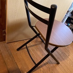ウッド　家具　折りたたみ椅子の画像