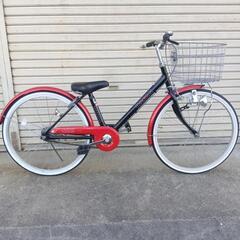 子供用自転車　2４インチ　　ブラック・レッド　　