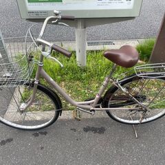 自転車　No.258　LUNGES　ベージュ　26インチ　LED...