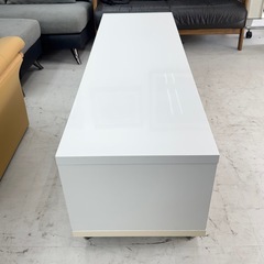 【美品‼️】ニトリ 145cm幅ローボード テレビ台 リビング収納家具 鏡面仕上げホワイト♪の画像