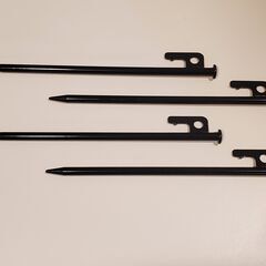 新品 4本セット スチールペグ テントペグ テント タープ キャンプ 登山 山登り ビニールハウス ＢＢＱ 杭 ペグの画像