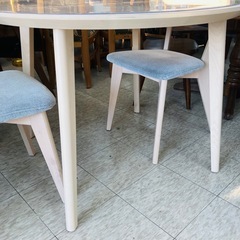 【ジモティー割引で最大15％OFF⭐️】 IKEA リーサボー　LISABO ダイニングセット　ダイニングテーブル＆チェア2脚セット の画像