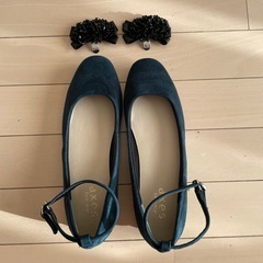 未使用！アクシーズファム ビジューローヒールパンプス Mサイズの画像