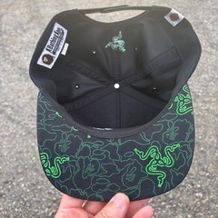 razer × a bathing ape エイプ　コラボ　キャップ　限定品の画像