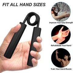 握力 トレーニングハンドグリップ　ハンドグリッパー ストレス解消リハビリ器具 ブラック 黒の画像