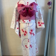 浴衣と帯セット　女の子　150センチの画像