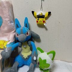 ポケモン　ぬいぐるみ3点＆円柱型クッション＆バスタオル＆マグカップセットの画像
