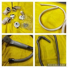 ☆中古￥1,000！洗濯機の給水ホース　延長ホース　セット売り　水栓　ガスホースなど　【BE013】の画像