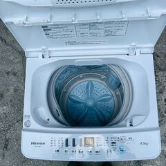 【❗️✨️コンパクトサイズ✨️❗️】Hisense 全自動洗濯機 HW-E4503（4.5kg／2021年製）✨清掃・動作確認済み！の画像