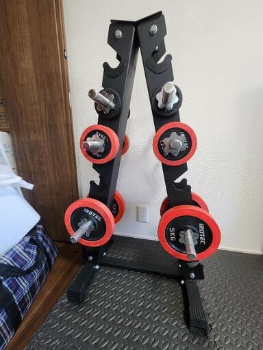 受渡し者決定）ダンベル、シャフト、ラック引き取り限定