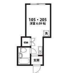 💙フリーレント1ヶ月☆敷礼０☆｟1R｠大和市☆初期費用１０万円台！ペットと一緒に暮らせます(猫のみ１匹まで、敷金１ヶ月)！コンビニ徒歩圏内！💙≪205≫ - 大和市