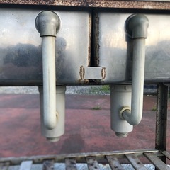業務用 2槽シンク　長90/高80/幅45cm サビありの画像