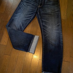 良好UNIQLO赤耳レプリカデニムジーンズジーパンワークカーゴペインターパンツvintageウォッシュダメージクラッシュエイジング髭セルビッチの画像