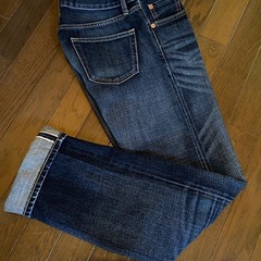 良好UNIQLO赤耳レプリカデニムジーンズジーパンワークカーゴペインターパンツvintageウォッシュダメージクラッシュエイジング髭セルビッチの画像