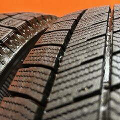 走行短め【BS VRX3 195/65R15】スタッドレス【DUFACT 15インチ 6.5J5HPCD100+40】トヨタ純正ナット必須 プリウス等　(KTM387) の画像