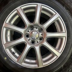 走行短め【BS VRX3 195/65R15】スタッドレス【DUFACT 15インチ 6.5J5HPCD100+40】トヨタ純正ナット必須 プリウス等　(KTM387) の画像