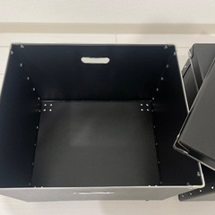 2個セット パルプボードボックス ストッカー キャスター付き の画像