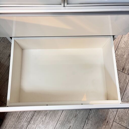 【商談中】AYANO 綾野製作所 VSシリーズ 食器棚 キャビネット カップボード 棚板可動式  引出し2段 横幅70cm 奥行47cm 高さ200cm 白 ホワイト ★買取帝国 志木店
