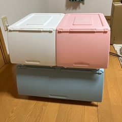  【お取引終了】ニトリ 水色 収納ケースの画像