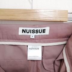 日本未上陸　韓国ブランド　nuissue　冷感さらさら生地　ピンクサテン　ストレートパンツの画像