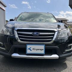 【車検2年付】【スバル エクシーガ クロスオーバー7 2.5iアイサイト 4WD】フリップダウンモニター ＢｌｕｅｔｏｏｔｈＡＵＤＩＯ 禁煙車 前左右パワーシート シートヒーター ハーフレザーオレンジスエード プッシュスタート 純正エアロ クルーズコントロール ＥＴＣ 人気のブラックの画像