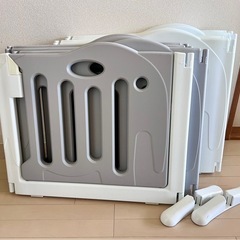 日本育児ベビーサークル/グレー/
別売スタンド付