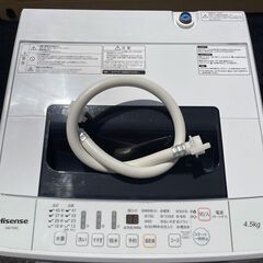 〓〓 売約済〆受付終了 〓〓2020年製■ハイセンス 4.5kg 洗濯機 HW-T45C 最短10分洗濯 Hisense 全自動洗濯機 4.5キロ 一人暮らし 小型洗濯機の画像