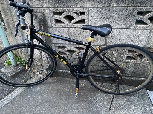 クロスバイク 黒×黄