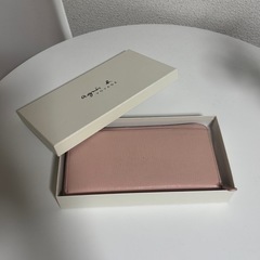 agnes b 財布　くすみピンク　箱付きの画像
