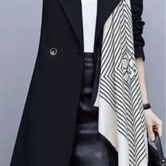春物　黒コート🧥の画像