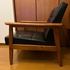 カリモク60 Kチェア　1シーター　ブラックの画像