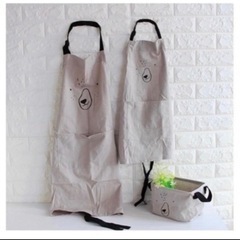 【新品】 【大人分のみ】  エプロン 前掛け  おてつだい くま...