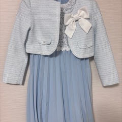 kids入学式　卒園、卒業式フォーマル　ワンピース　女の子用130の画像