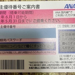 ANA株価優待券　使用期限2025年5月31日　