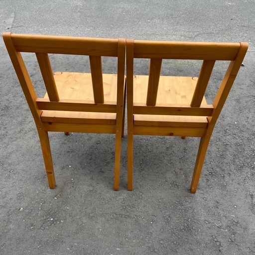 【まとめてお得】2人掛け 旭川家具　ダイニングテーブル　3点セット チェア 木製　オシャレ
