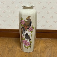 有田焼 高野窯 八角花瓶 孔雀