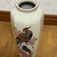 有田焼 高野窯 八角花瓶 孔雀の画像