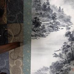旧家から出た水墨画の掛け軸たぬの画像