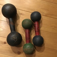 ダンベル　6kg x1  3kgx 2