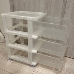 キャスター付き収納チェスト(3段)の画像